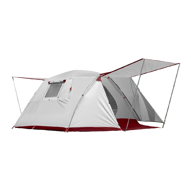 4 personers campingtelt med ett rom og ett oppholdsrom